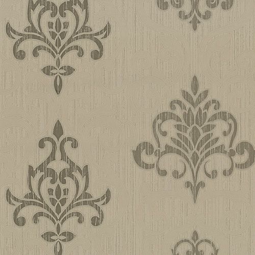 P+S non-woven wallpaper 13194-20 baroque structure brown