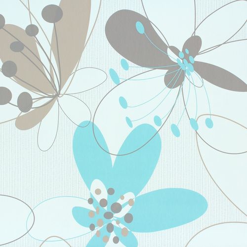 Marburg non-woven wallpaper 53945 floral light blue