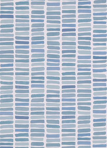 Non-woven wallpaper 6876-08 stripes design blue white