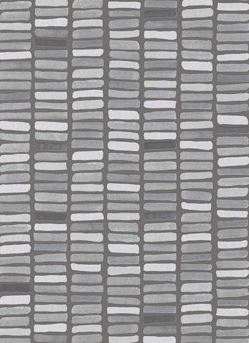 Non-woven wallpaper Erismann 6876-15 stripes grey silver 