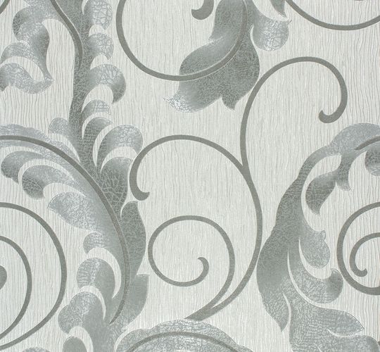 Marburg non-woven wallpaper vines silver grey metallic