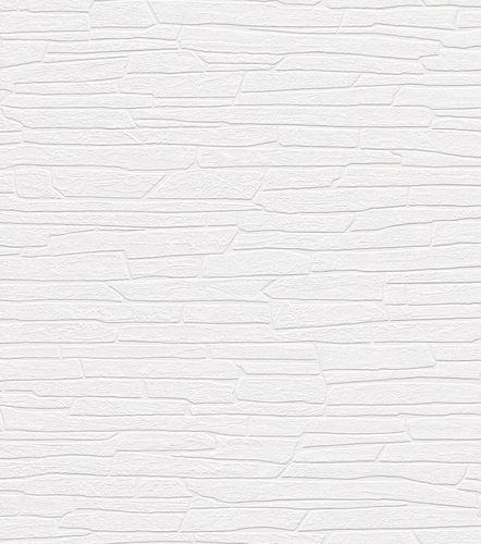 Wallpaper paintable stone wall design Rasch Wallton 150001