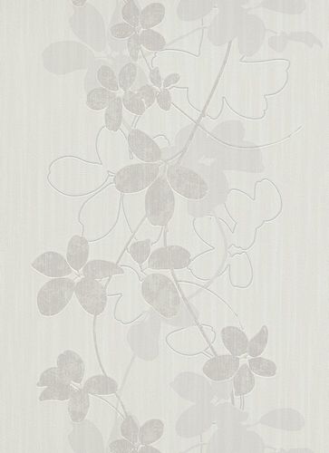 Wallpaper floral cream beige silver Erismann Ophelia