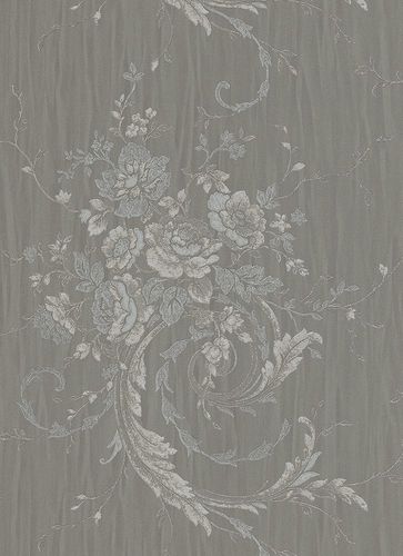 Non-woven wallpaper vines grey silver beige 5922-37