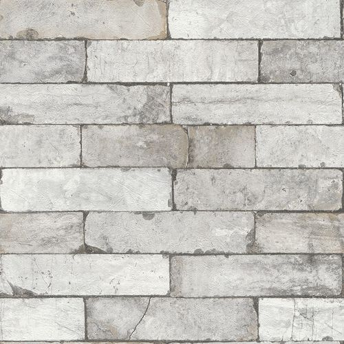 Article Wallpaper stone-wall Rasch Pure Vintage Non-Woven grey white 446302