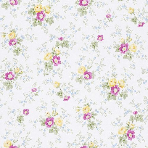 Wallpaper Rasch Textil nature yellow pink blue 285009