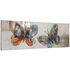 Picture oil painting handmade 40 x 120 cm Butterflies font grey beige coloful 2