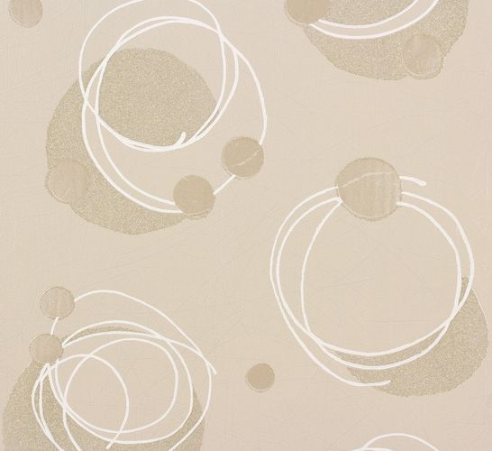 Wallpaper circle beige white sparkle Marburg Wohnsinn
