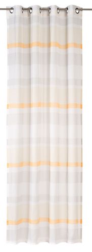 Eyelet curtain Sweet Love Stripe semi-transparent orange