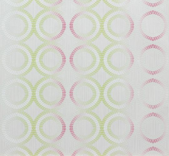 Wallpaper non-woven green pink white graphic Marburg 56737