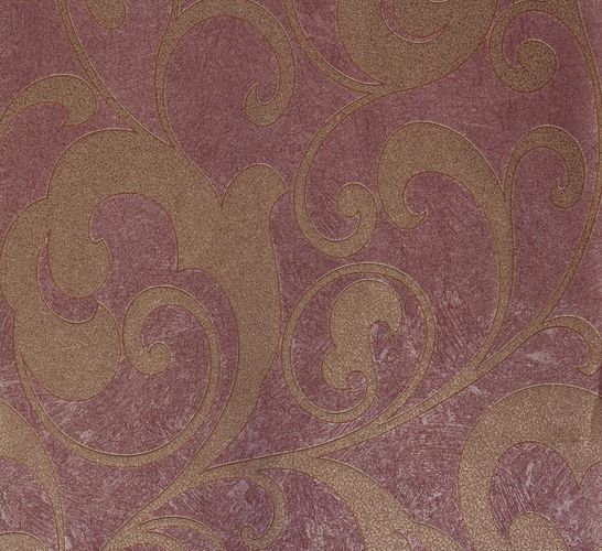 Non-woven wallpaper red gold flower Marburg 56810