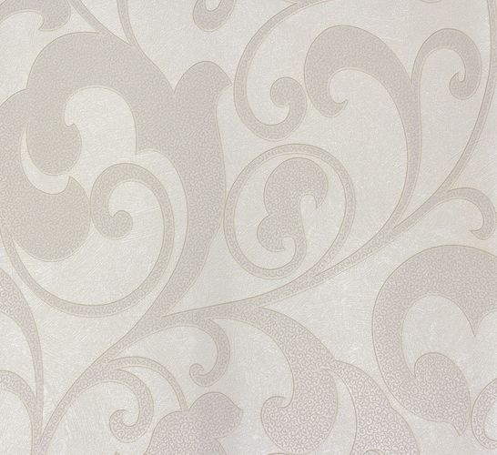 Non-woven wallpaper white cream flower Marburg 56809