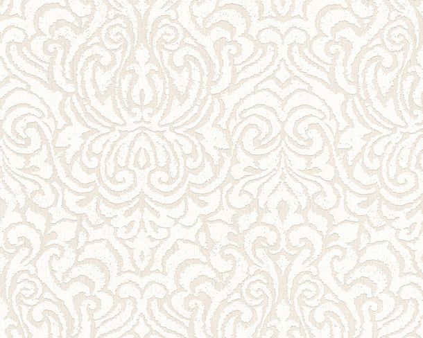 Non-woven wallpaper white cream baroque Tessuto Architects Paper 96193-5