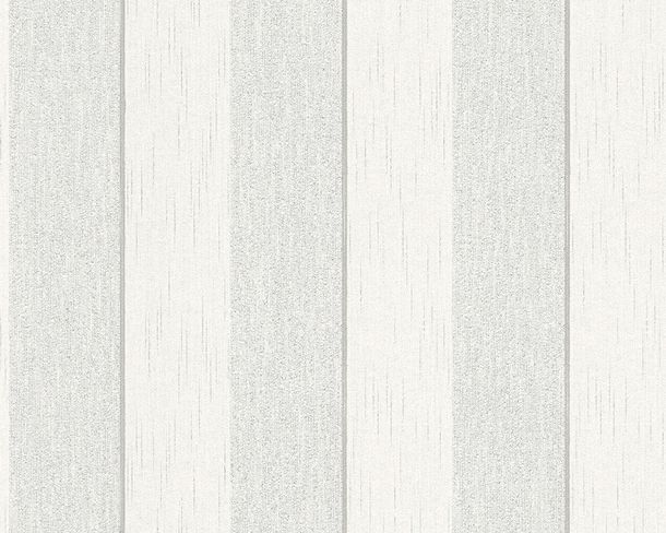 Non-woven wallpaper white grey stripes Tessuto Architects Paper 96194-1