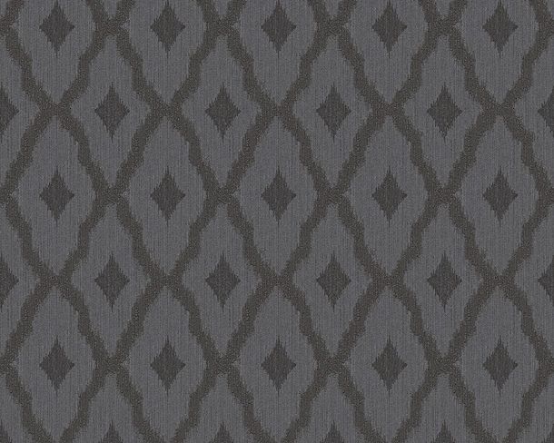 Non-woven wallpaper black squared Tessuto Architects Paper 96197-5