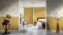 Room Non-woven wallpaper yellow uni Tessuto Architects Paper 9685-86 2