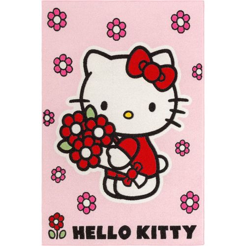 Kids rug Hello Kitty flower girls play carpet rose 95x133 cm