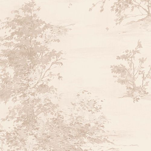 Non-woven wallpaper floral beige-grey 30429-1