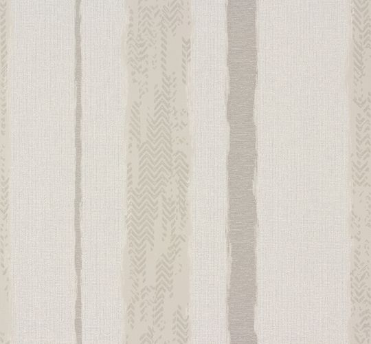 Non-woven wallpaper white grey stripes Voyage Erismann 6979-31