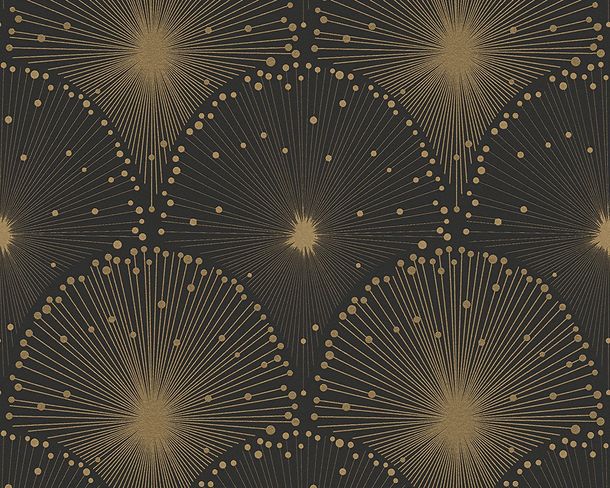 Wallpaper black gold graphics Spot AS Creation 30553-1