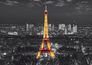 Photo wallpaper XXL Paris eiffel tower city Skyline black 360x254 cm FTS 1316 1