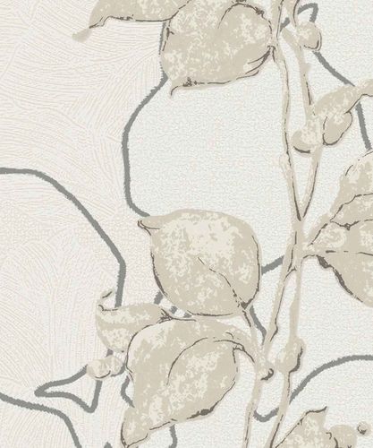 Wallpaper floral graphic shine cream non-woven Marburg La Veneziana 3 57942