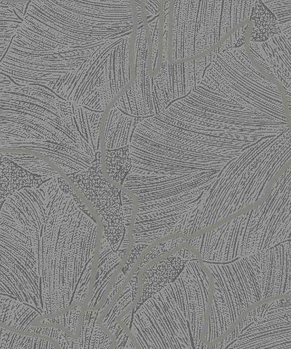 Wallpaper floral graphic shine grey non-woven Marburg La Veneziana 3 57949