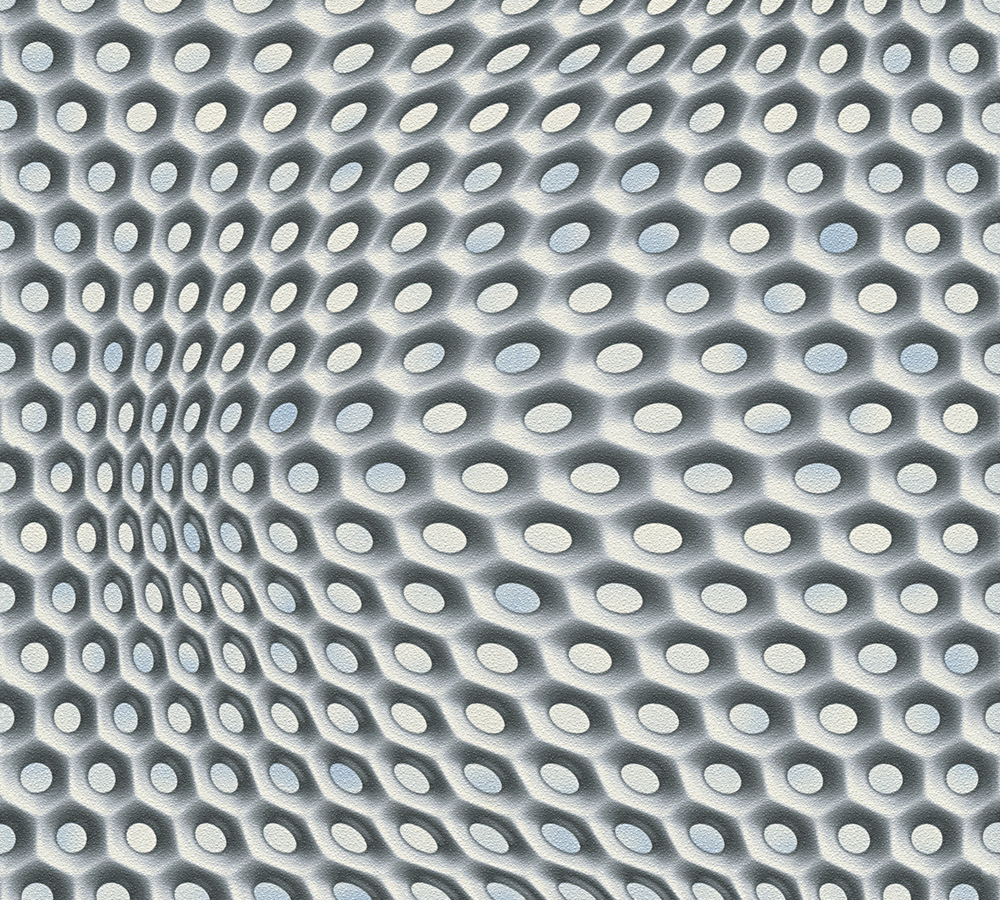 Tapete Mac Stopa Grafik Wabe 3d Optik Silber 32707 2
