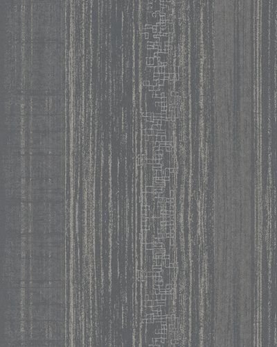 Wallpaper striped gloss black silver gold Marburg La Vie 58124