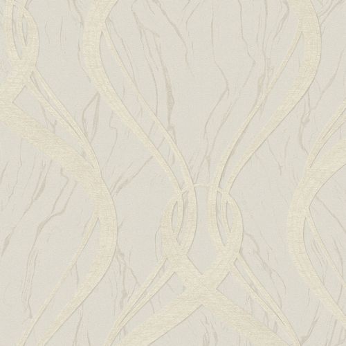 Wallpaper wave design grey-beige Marburg Opulence Classic 58232