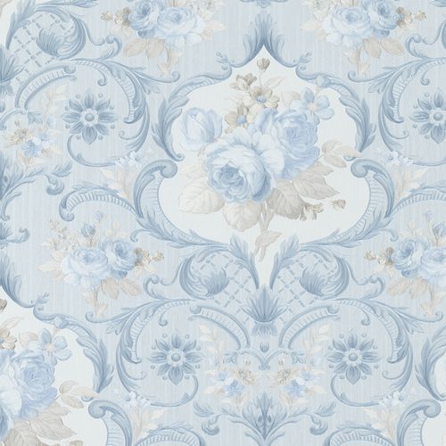 Room picture Wallpaper floral flower blue Marburg Opulence Classic 58267