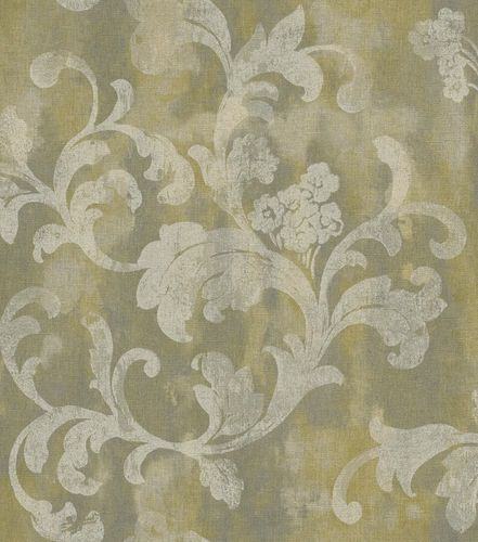 Wallpaper tendril floral green wallpaper Rasch Florentine 455335
