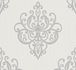 Wallpaper glitter baroque white greyP+S Opal 02491-30 1