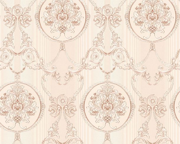 Wallpaper Hermitage ornaments rose Metallic 33083-5