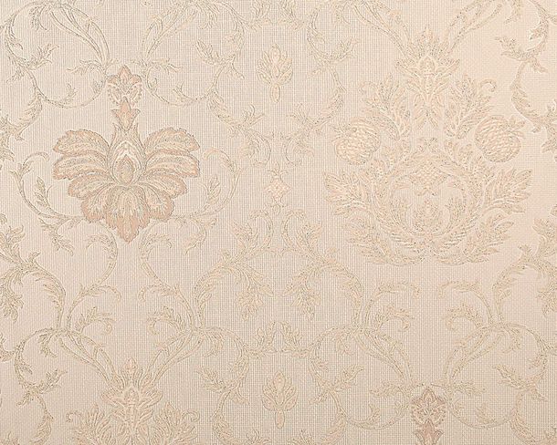 Wallpaper baroque ornament cream beige gloss AS Belle Epoque 5380-17