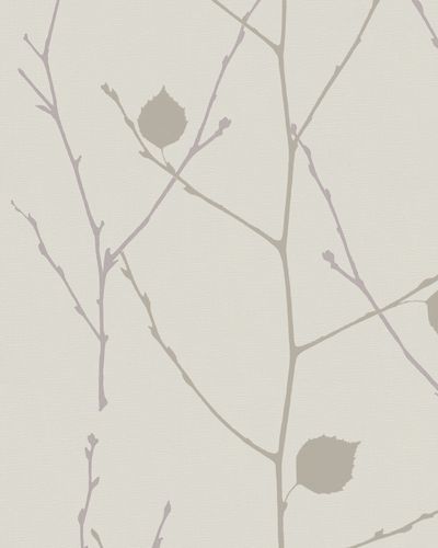 Wallpaper branches leafs beige grey gloss Marburg Vlies 2018 57844