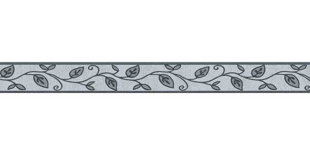 Article picture Wallpaper Border Leaf Floral Nature grey self-adhesive 2622-19