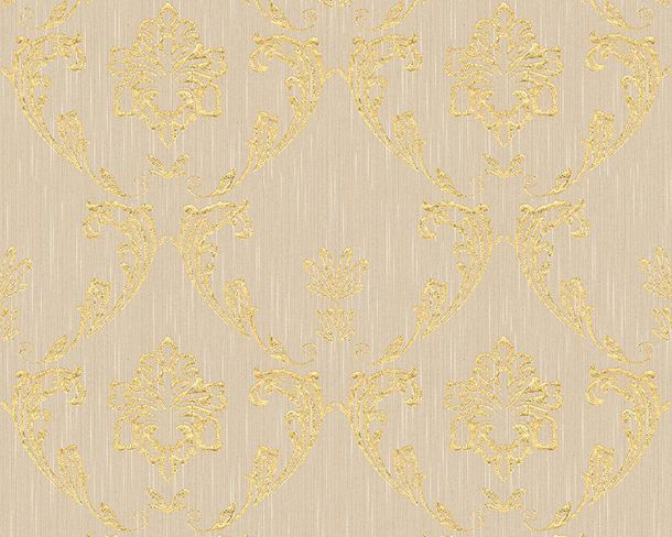 Article picture Wallpaper ornaments beige grey gold Metallic Silk 30658-2