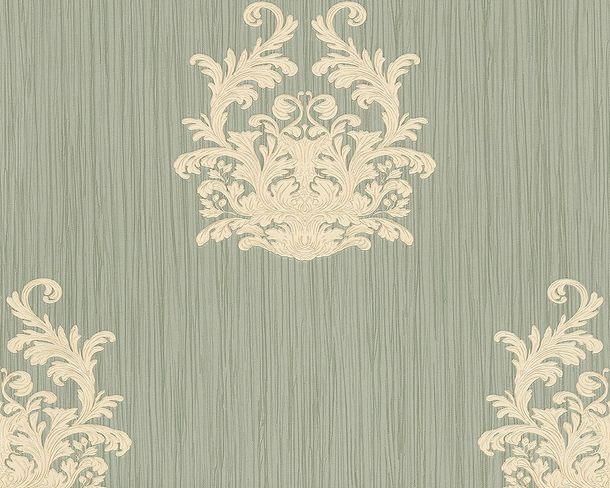 Article picture Wallpaper baroque classic green grey Gloss Architects Paper 95861-2