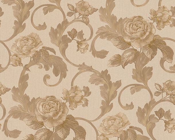 Article picture Wallpaper tendrils roses beige brown Gloss Architects Paper 95983-5