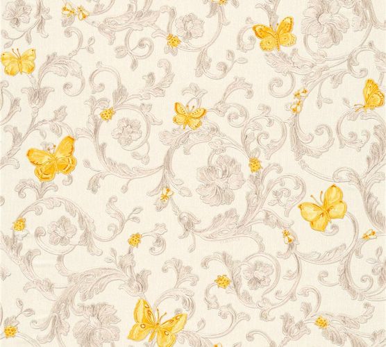 Wallpaper Versace Home butterfly tendrils white Glitter 34325-3