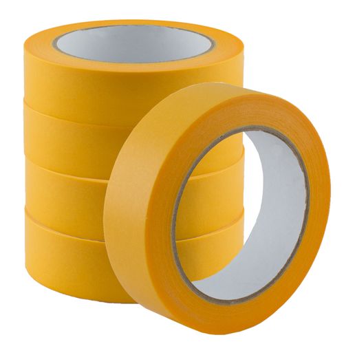 Set of 5 Gold-Tape Adhesive Crepe Masking Tape 30mm x 50m