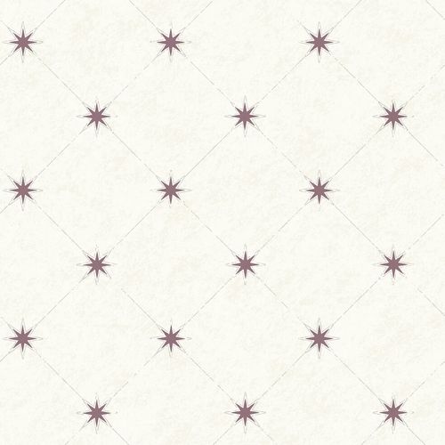 Article picture Wallpaper Rasch Textil Skagen stars sqaure white purple 021005