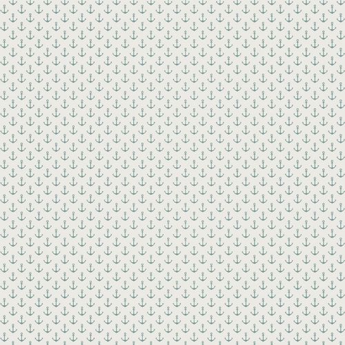 Article picture Wallpaper Rasch Textil Skagen anchors white turqouise 021009