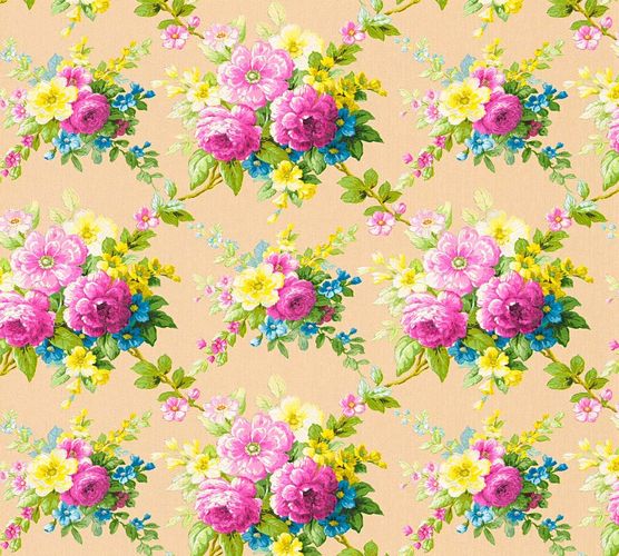 Wallpaper flower colourful gloss AS Creation 34508-1