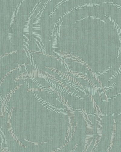 Article picture Wallpaper circles graphic turqouise gold gloss Marburg Merino 59123