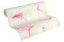 Wallpaper flamingo tropical light green pink metallic 35980-1 2