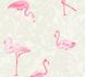 Article picture Wallpaper flamingo tropical light green pink metallic 35980-1 1