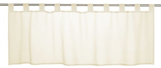 Half Curtain transparent Basic plain beige 198473