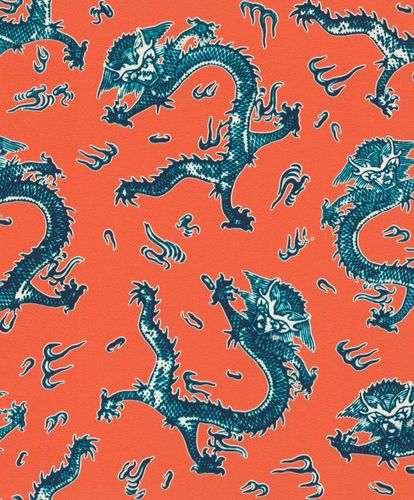 Wallpaper Barbara Schöneberger dragon China orange blue 527957